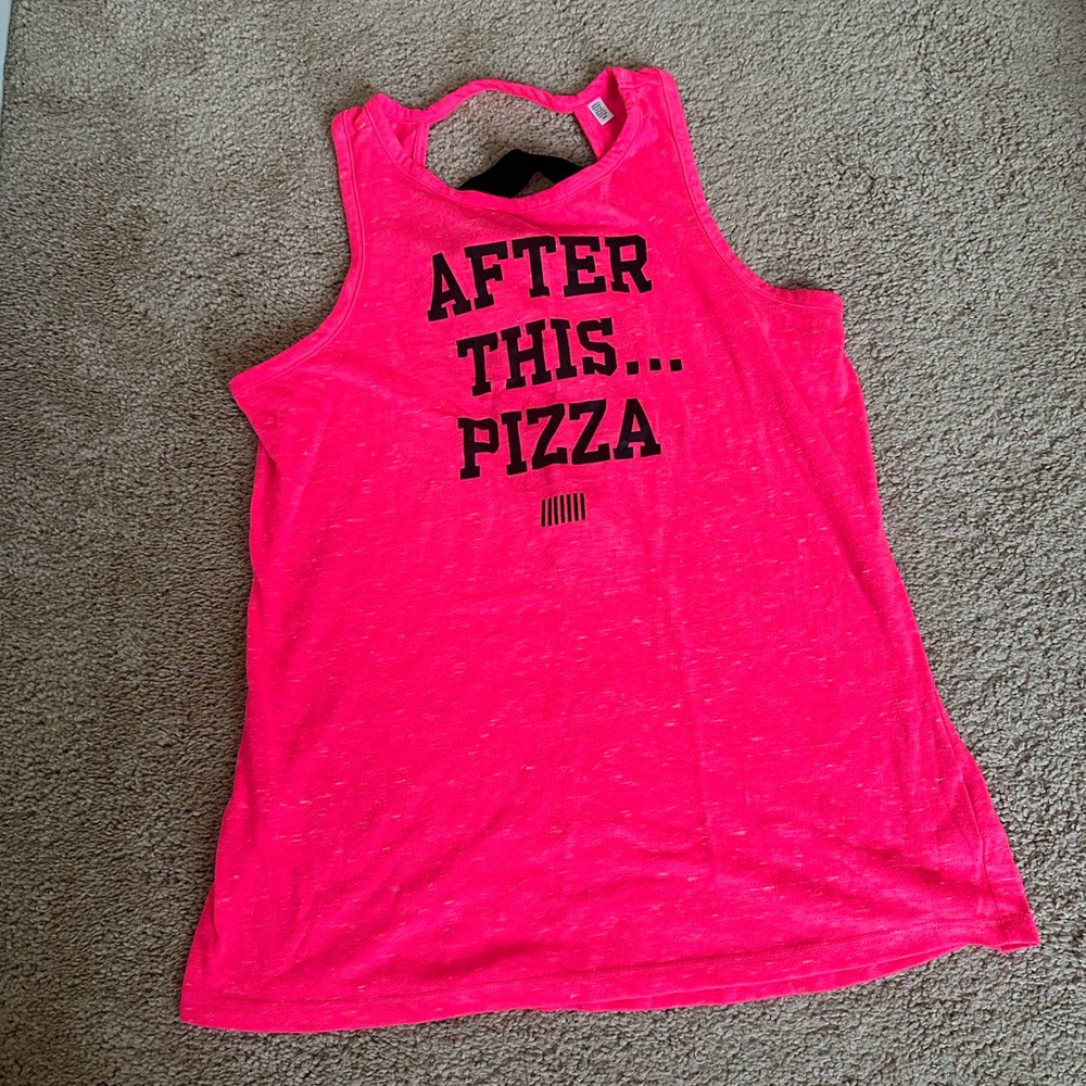 Pink Sleeveless Graphic Tank Top